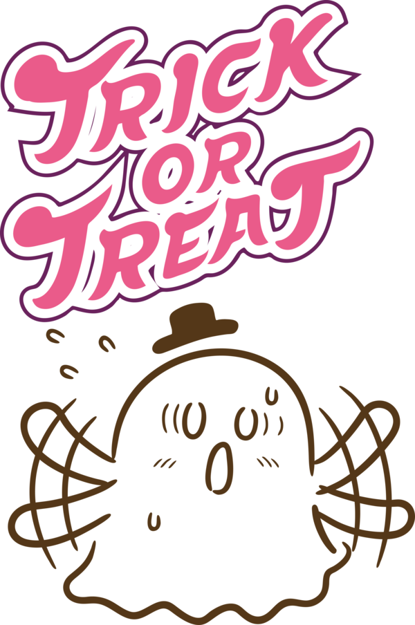Transparent Halloween Line art Design Black and white for Trick Or Treat for Halloween