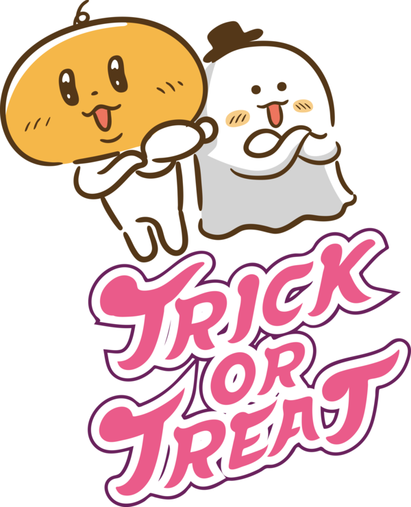 Transparent Halloween Cartoon Happiness Character for Trick Or Treat for Halloween