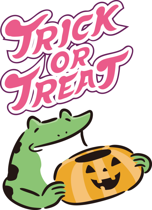 Transparent Halloween Frogs traditionally animated film Cartoon for Trick Or Treat for Halloween