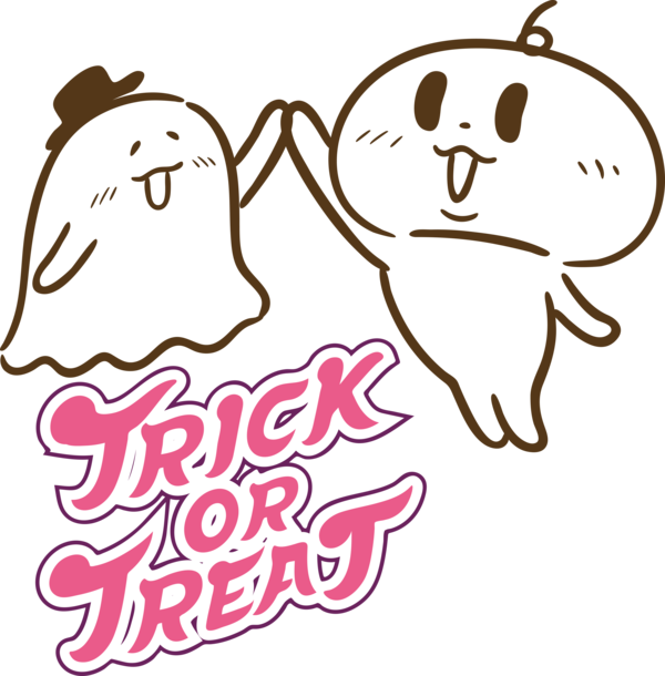 Transparent Halloween Cartoon Drawing Speech balloon for Trick Or Treat for Halloween