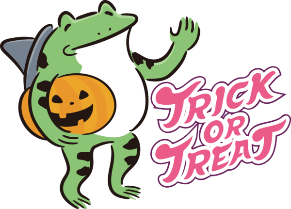 Transparent Halloween Toad Frogs Cartoon for Trick Or Treat for Halloween