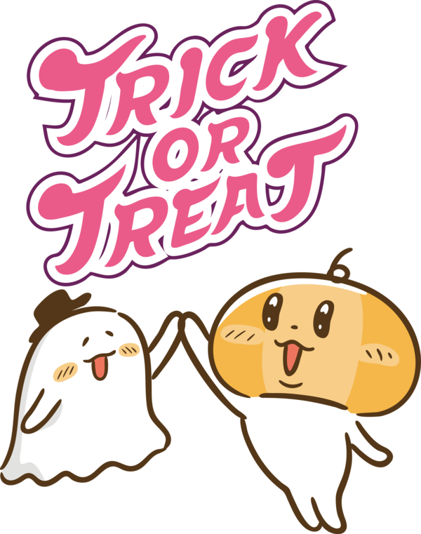 Transparent Halloween Cartoon Happiness Speech balloon for Trick Or Treat for Halloween