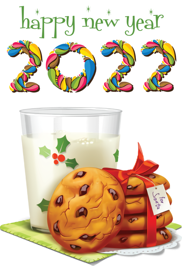 Transparent New Year Biscuit Christmas Day Sugar Cookie for Happy New Year 2022 for New Year