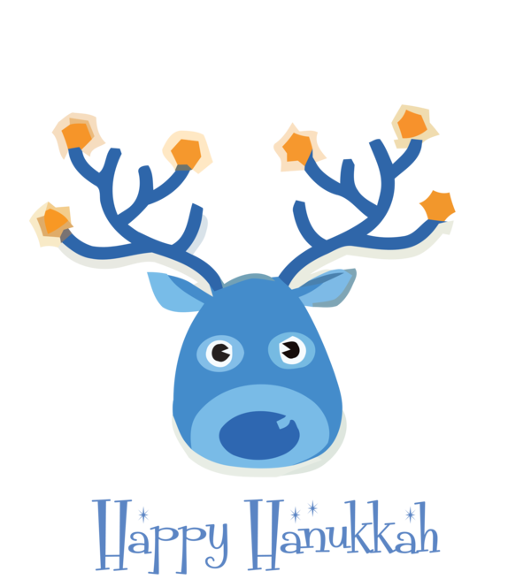 Transparent Hanukkah Rudolph Reindeer Christmas Day for Happy Hanukkah for Hanukkah