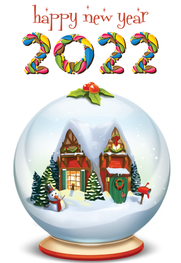 Transparent New Year Christmas Day Icon Bauble for Happy New Year 2022 for New Year