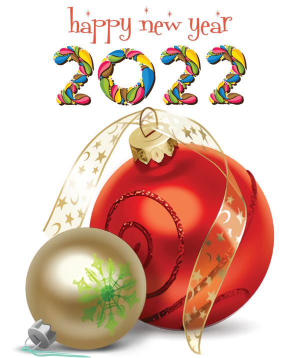 Transparent New Year Icon Bauble Christmas Day for Happy New Year 2022 for New Year