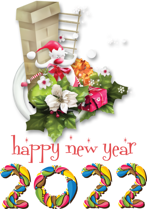 Transparent New Year Christmas Day Picture Frame Cartoon for Happy New Year 2022 for New Year
