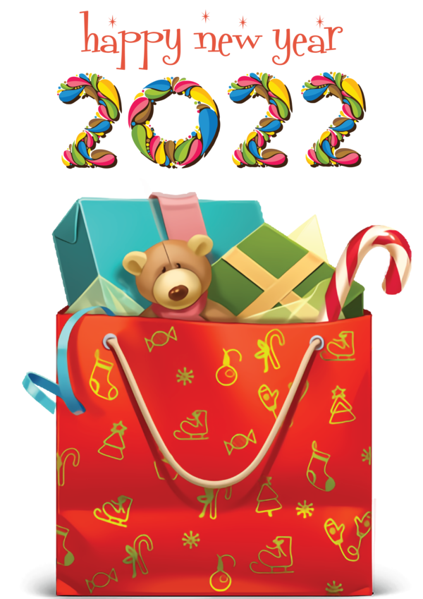 Transparent New Year Christmas Day Icon Christmas gift for Happy New Year 2022 for New Year