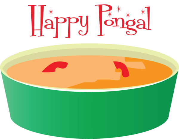 Transparent Pongal Logo Line Tableware for Thai Pongal for Pongal