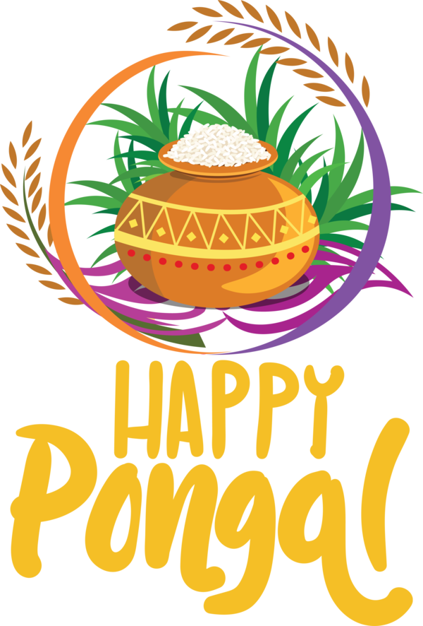 Transparent Pongal Logo Commodity Yellow for Thai Pongal for Pongal