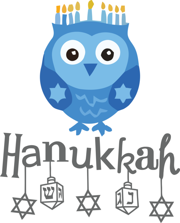 Transparent Hanukkah Birds Owls Eurasian eagle-owl for Happy Hanukkah for Hanukkah
