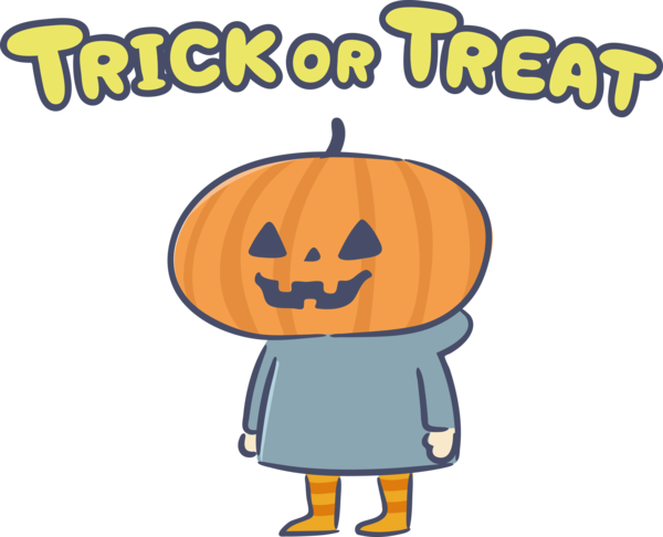 Transparent Halloween Cartoon Pumpkin Line for Trick Or Treat for Halloween