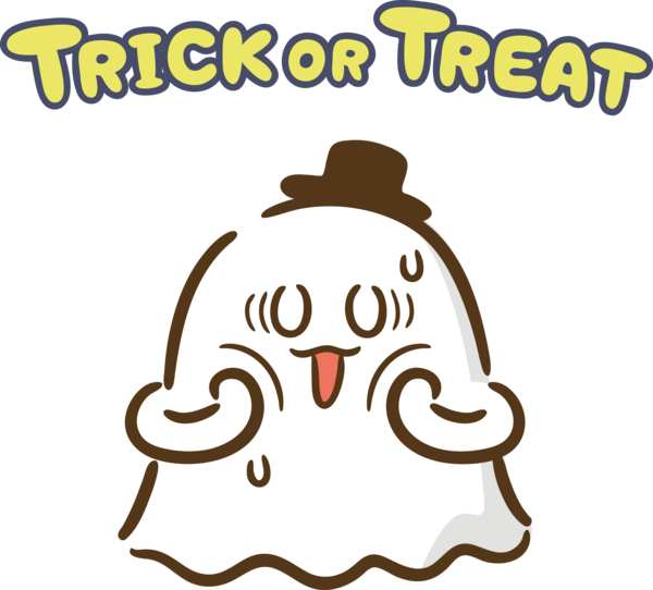 Transparent Halloween Cartoon Happiness Line for Trick Or Treat for Halloween