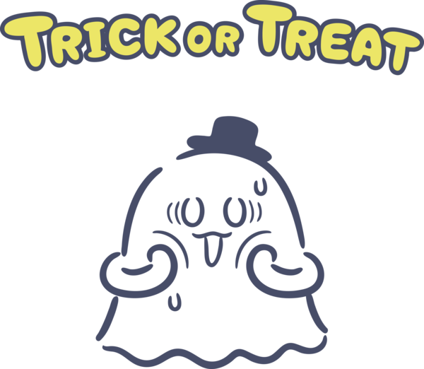 Transparent Halloween Logo Cartoon Happiness for Trick Or Treat for Halloween