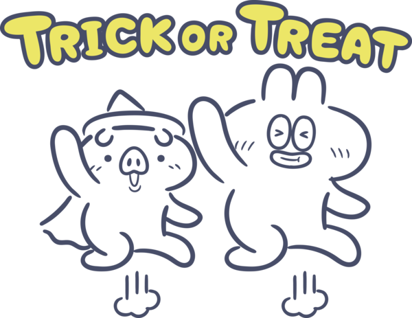 Transparent Halloween Drawing Painting for Trick Or Treat for Halloween