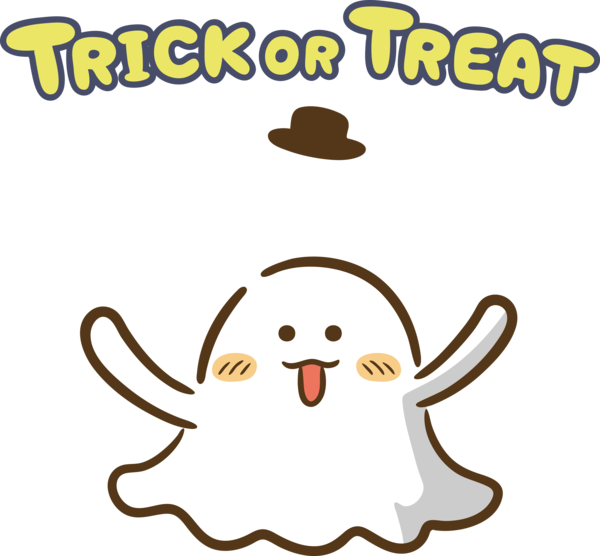 Transparent Halloween Cartoon Line Happiness for Trick Or Treat for Halloween