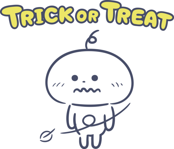 Transparent Halloween Happiness Logo Cartoon for Trick Or Treat for Halloween