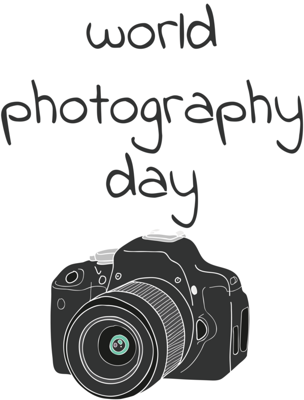 Transparent World Photography Day Camera DSLR Camera Camera Lens for Photography Day for World Photography Day