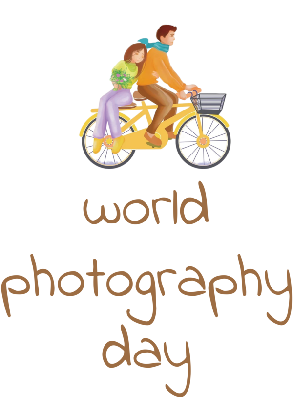 Transparent World Photography Day Bicycle Logo Cycling for Photography Day for World Photography Day