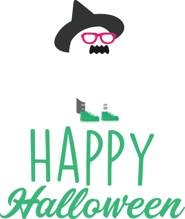 Transparent Halloween Logo Design Line for Happy Halloween for Halloween