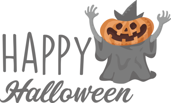 Transparent Halloween Logo Cartoon Character for Happy Halloween for Halloween