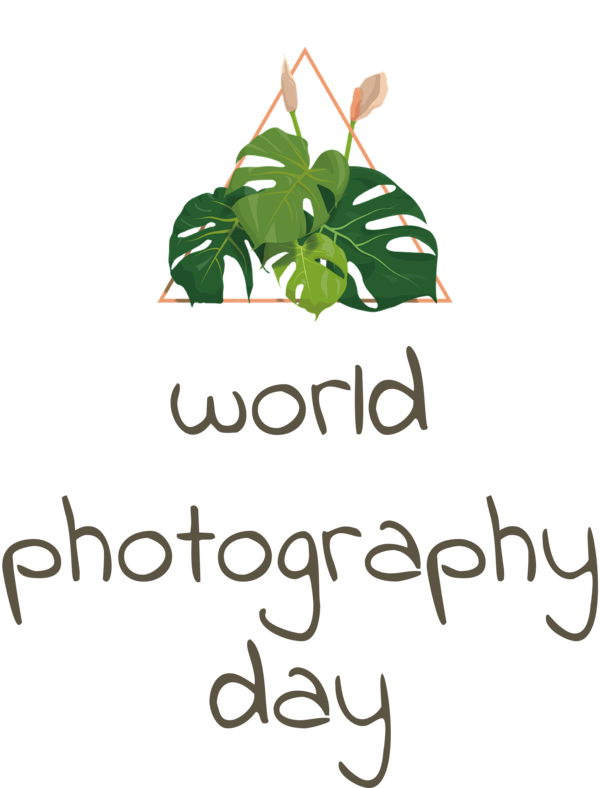 Transparent World Photography Day Leaf Plant stem Logo for Photography Day for World Photography Day