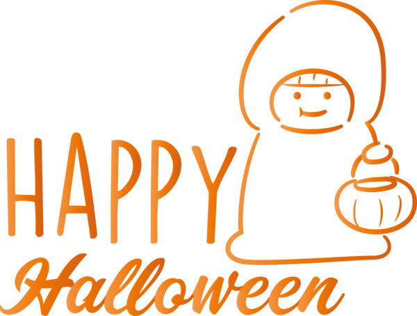 Transparent Halloween Logo Happiness Line for Happy Halloween for Halloween