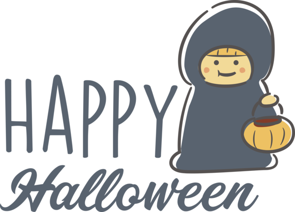 Transparent Halloween Cartoon Logo Flightless bird for Happy Halloween for Halloween