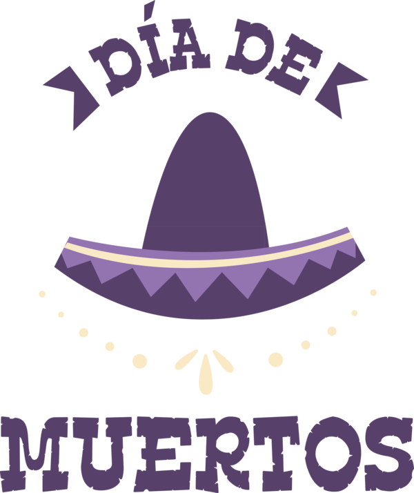 Transparent Day of the Dead Logo Design Hat for Día de Muertos for Day Of The Dead