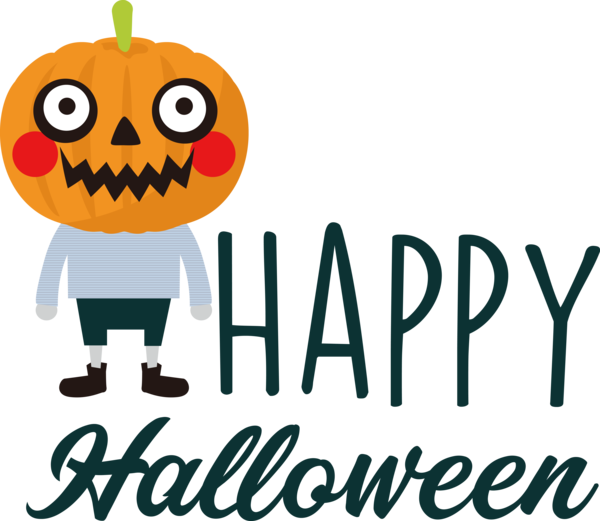 Transparent Halloween Logo Text Produce for Happy Halloween for Halloween