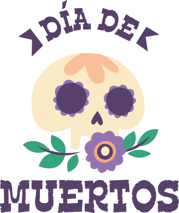 Transparent Day of the Dead Logo Floral design Squirrels for Día de Muertos for Day Of The Dead
