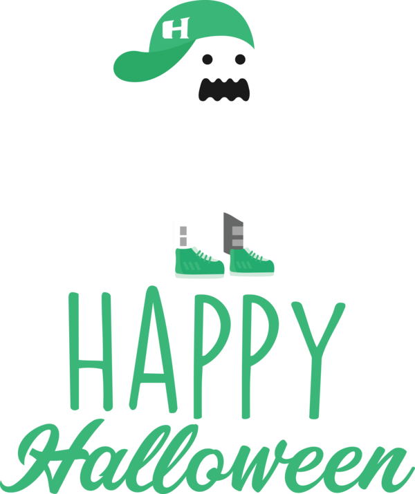 Transparent Halloween Logo Behavior Line for Happy Halloween for Halloween