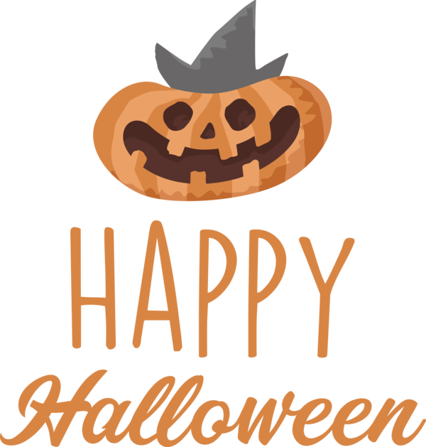 Transparent Halloween Cartoon Logo Pumpkin for Happy Halloween for Halloween