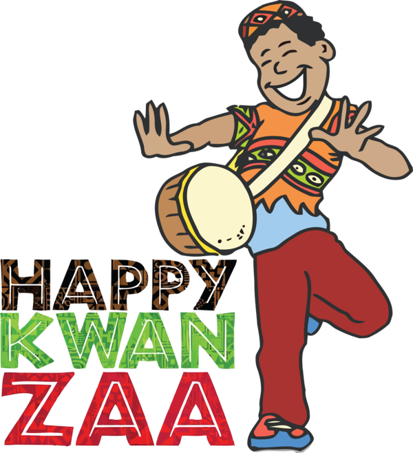 Transparent Kwanzaa Hand Drum Cartoon Logo for Happy Kwanzaa for Kwanzaa