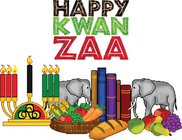 Transparent Kwanzaa Text Design Poster for Happy Kwanzaa for Kwanzaa