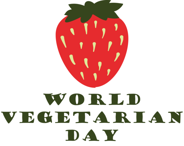 Transparent World Vegetarian Day Strawberry Flower Natural food for Vegetarian Day for World Vegetarian Day
