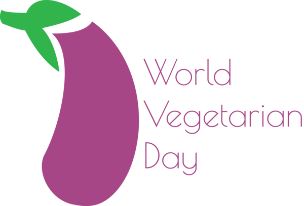 Transparent World Vegetarian Day Logo Font Design for Vegetarian Day for World Vegetarian Day