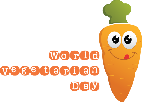 Transparent World Vegetarian Day Logo Vegetable Cartoon for Vegetarian Day for World Vegetarian Day