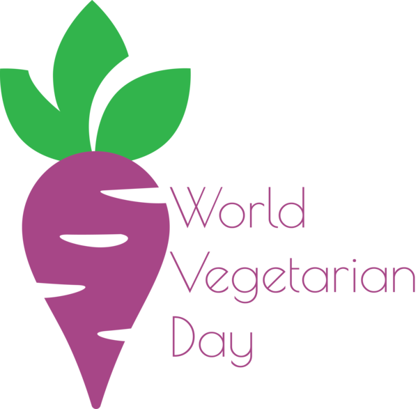 Transparent World Vegetarian Day Logo Leaf Green for Vegetarian Day for World Vegetarian Day