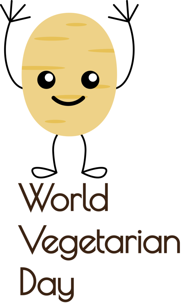 Transparent World Vegetarian Day Smile Cartoon Happiness for Vegetarian Day for World Vegetarian Day
