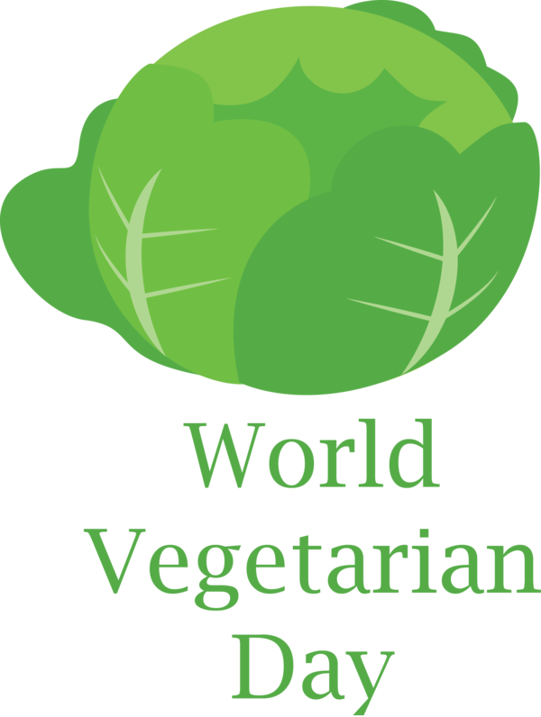 Transparent World Vegetarian Day Leaf Logo Produce for Vegetarian Day for World Vegetarian Day