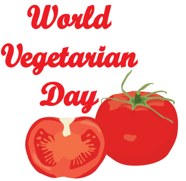 Transparent World Vegetarian Day Tomato Natural food Superfood for Vegetarian Day for World Vegetarian Day