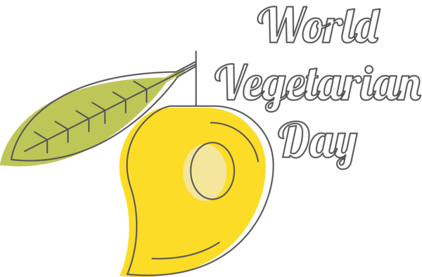 Transparent World Vegetarian Day Leaf Yellow Fruit for Vegetarian Day for World Vegetarian Day