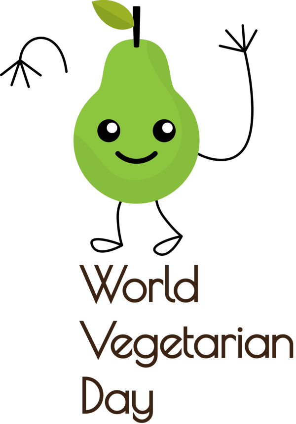 Transparent World Vegetarian Day Leaf Cartoon Plant stem for Vegetarian Day for World Vegetarian Day