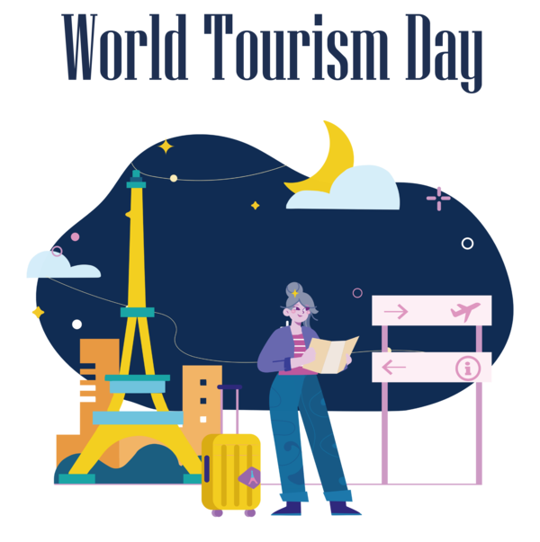 Transparent World Tourism Day Paris Drawing Cartoon for Tourism Day for World Tourism Day