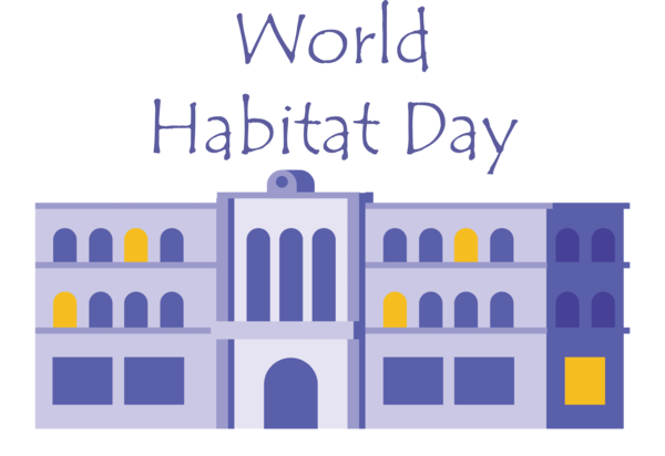 Transparent World Habitat Day Organization Font Line for Habitat Day for World Habitat Day