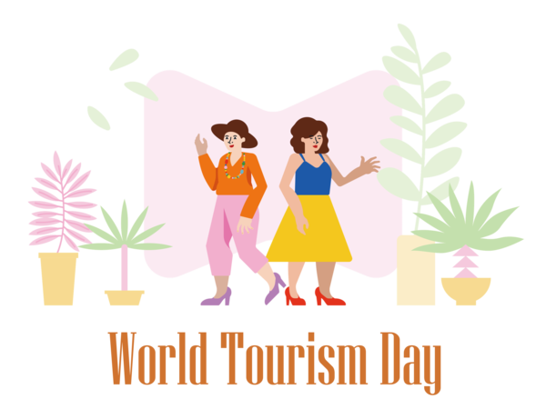 Transparent World Tourism Day Drawing Cartoon Painting for Tourism Day for World Tourism Day