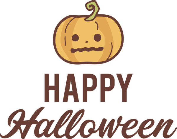 Transparent Halloween Logo Smiley Pumpkin for Happy Halloween for Halloween