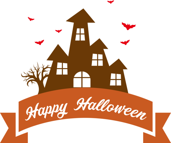 Transparent Halloween Logo Christmas Day Festival for Happy Halloween for Halloween