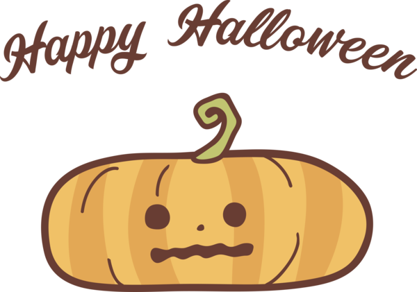 Transparent Halloween Pumpkin Squash Cartoon for Happy Halloween for Halloween